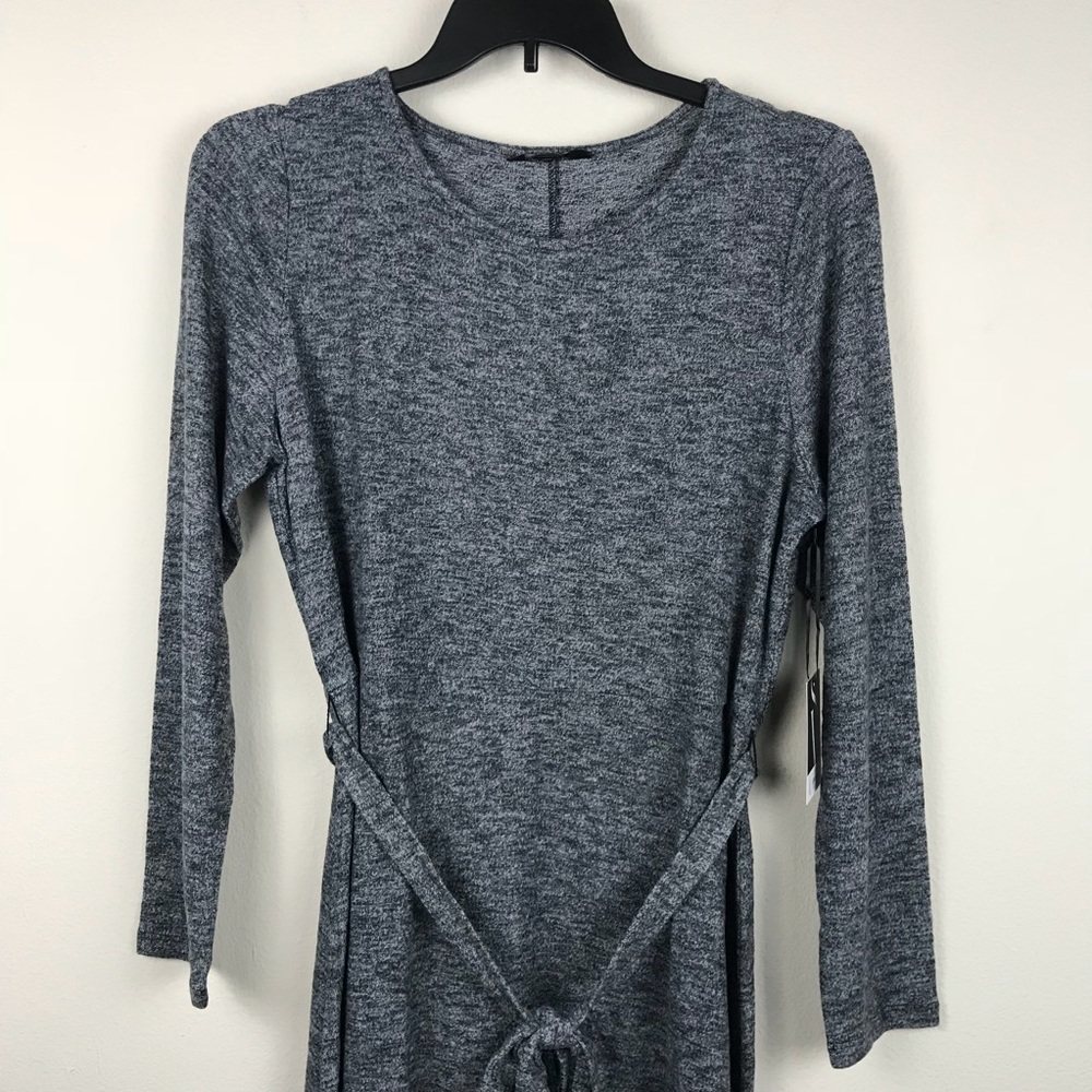 Simply Vera Shift Dress Faux Wrap LS Asymmetrical - Picture 3 of 8